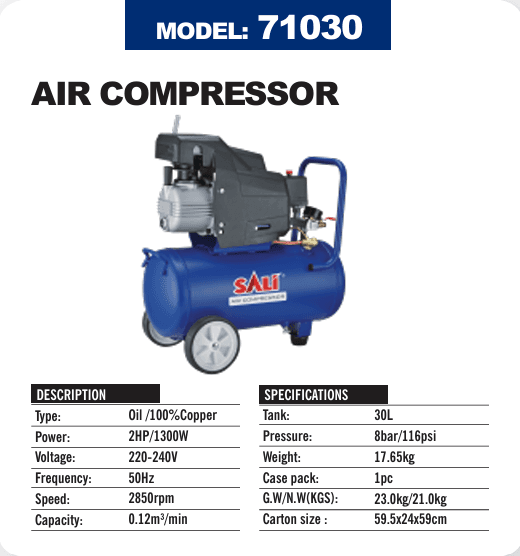 SALI AIR COMPRESSOR 71030 (30L)