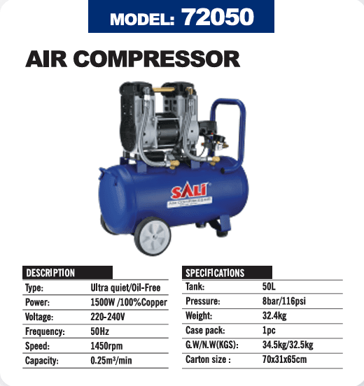 SALI AIR COMPRESSOR 72050 (50L)