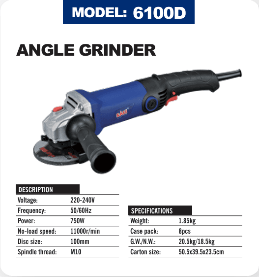 SALI ANGLE GRINDER 6100D (100MM)