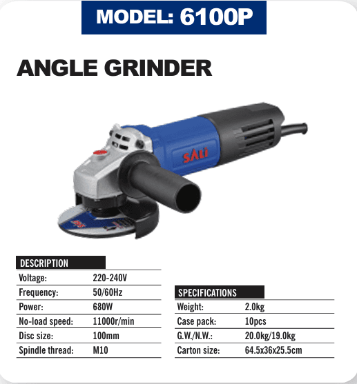 SALI ANGLE GRINDER 6100P (100MM)