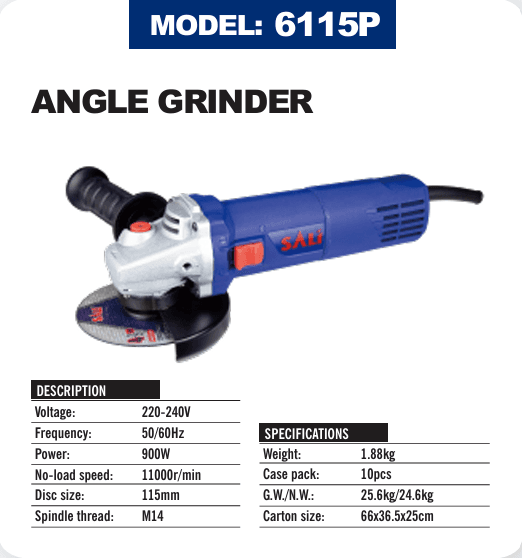SALI ANGLE GRINDER 6115P (115MM)