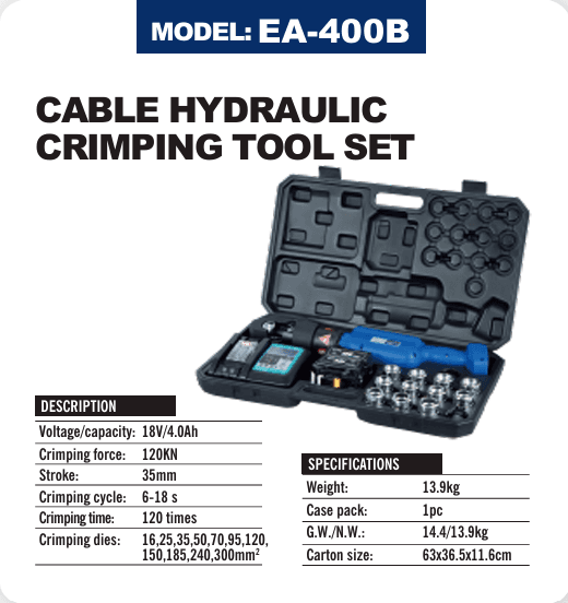 SALI CABLE HYDRAULIC CRIMPING TOOL SET EA-400B