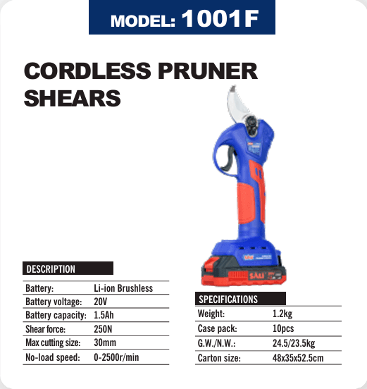 SALI CORDLESS PRUNER SHEARS 1001F