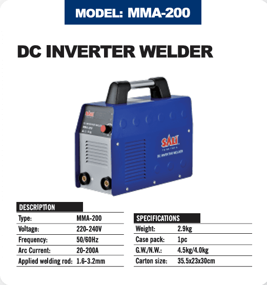 SALI DC INVERTER WELDER MMA-200