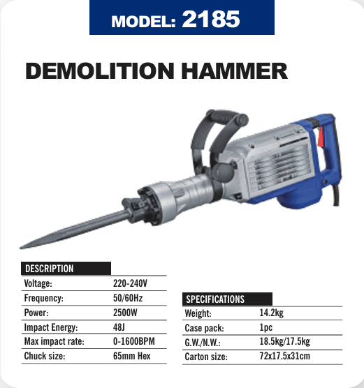 SALI DEMOLITION HAMMER 2185 (2500W)
