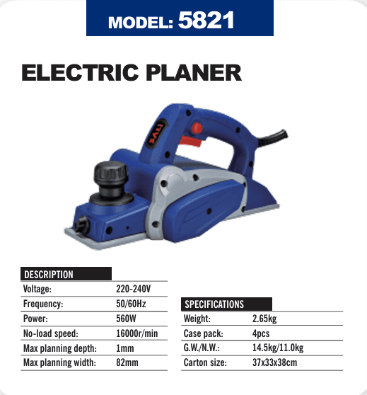 SALI ELECTRIC PLANER 5821 (82MM)