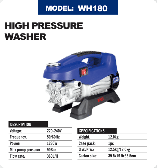 SALI HIGH PRESSURE WASHER WH180