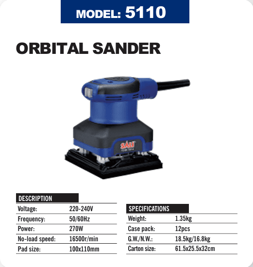 SALI ORBITAL SANDER 5110 (100X110MM)