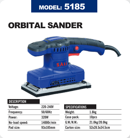 SALI ORBITAL SANDER 5185 (93X185MM)